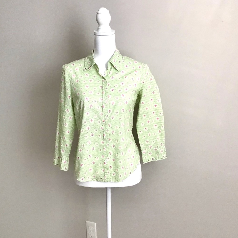 Rare Early 2000s Vintage Floral Blouse ASO Rory Gilmore in Gilmore Girls - Picture 12 of 12